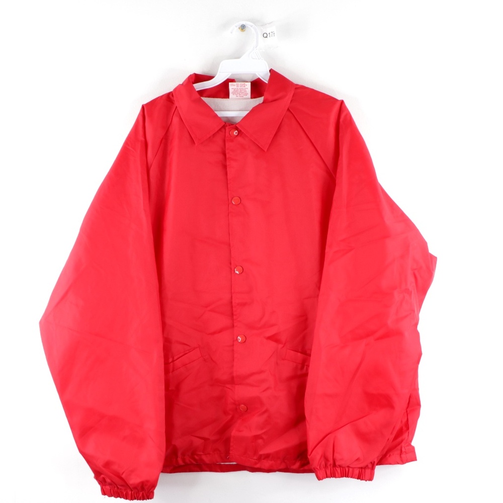 Vtg 70s Snap Button Windbreaker Warm Up Jacket